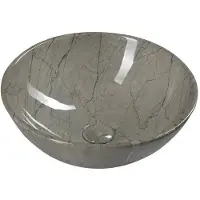 Sapho Dalma keramische wastafel op aanrecht Ø 42 cm, grigio