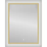 Best design Badkamerspiegel Nancy Isola LED Verlichting 60x80 cm Mat Goud