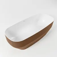 Mondiaz Vrijstaand bad stone 170x75 cm kleur rust /talc