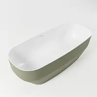 Mondiaz Vrijstaand bad stone 170x75 cm kleur army /talc