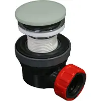 Mondiaz ruimte besparende click sifon 6,7 cm hoog solid surface rond greey