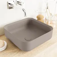 Mondiaz binx waskom solid surface 36 cm kleur smoke /smoke