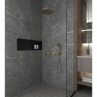 Saniclear Plus inbouw regendouche 3-weg met muurarm 30 geborsteld messing