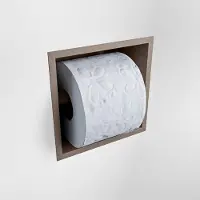 Mondiaz Easy Toiletrolhouder CUBE 160 solid surface 16x8,6cm kleur Smoke. Geschikt voor op en inbouw.