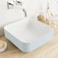 Mondiaz BINX Waskom solid surface 36cm kleur Clay / Talc