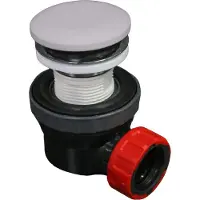Mondiaz ruimte besparende click sifon 6,7 cm hoog solid surface rond cale