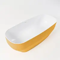 Mondiaz Vrijstaand bad stone 170x75 cm kleur ocher /talc