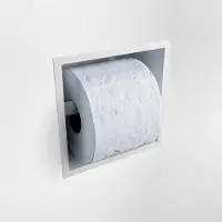 Mondiaz Easy Toiletrolhouder CUBE 160 solid surface 16x8,6cm kleur Talc. Geschikt voor op en inbouw.