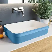 Mondiaz arvo waskom solid surface 55 cm kleur jeans /talc