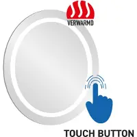 Boss & Wessing Ronde badkamerspiegel bws omega 60 cm met verlichting en verwarming