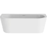 Xenz Charley half vrijstaand bad acryl 165x75x60cm wit mat met waste wit mat