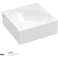 Clou Flush 5 hoekfontein zonder kraangat met plug wit keramiek B27xH10xD27cm
