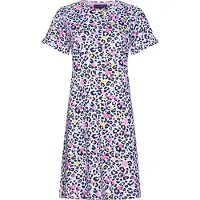 Rebelle Dames Nachthemd Wild Flower - Wit/Multi - Organisch Katoen - Maat 34