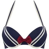 Marlies Dekkers Badmode Push Up Bikinitop Sailor Mary | Maat: 75E | Kleur: Marine Blauw/Ivoor