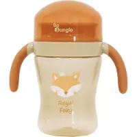 Bo Jungle - Drinkbeker kinderservies - antilekbeker 360° - 240 ml - Met handgrepen en deksel - Royal Foxy 360° Drinking Cup