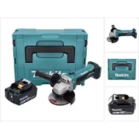 Makita DGA 452 G1J accu haakse slijper 18 V 115 mm + 1x accu 6,0 Ah + Makpac - zonder oplader