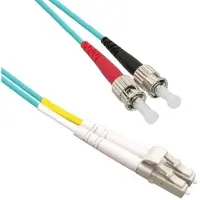 EECONN LC - ST Duplex Optical Fiber Patch kabel - Multi Mode OM3 - turquoise / LSZH - 45 meter
