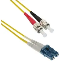 EECONN LC - ST Duplex Optical Fiber Patch kabel - Single Mode OS1 - geel / LSZH - 10 meter