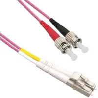 EECONN LC - ST Duplex Optical Fiber Patch kabel - Multi Mode OM4 - paars / LSZH - 40 meter