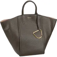Coccinelle Leren Handtas Schoudertas Narcisse Handbag Bark Donkerbruin