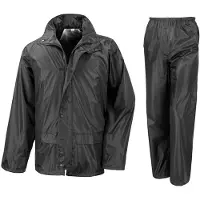 Result Regenpak winddicht voor kinderen - zwart - Regenkleding XL (152-164) - Regenpakken