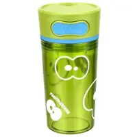 FruitFriends Push & Drink Drinkbus - 300ml - 18x7cm - Drinkfles kinderen - Kunststof - Limoen Groen