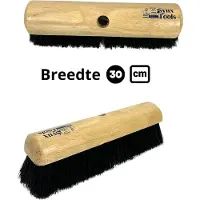 Synx Tools Zachte Bezem Los Paardenhaar | Zaalveger | 30-40-50-60-80-100 Cm Breed |Zaalbezem