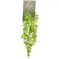 Louis Maes kunstplanten - Varen - lichtgroen - hangende takken bos van 55 cm - hangplant