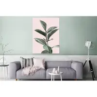 MuchoWow Wanddecoratie Metaal - Aluminium Schilderij Industrieel - Planten - Groen - Natuur - Roze - 120x160 cm - Dibond - Foto op aluminium - Industriële muurdecoratie - Voor de woonkamer/slaapkamer