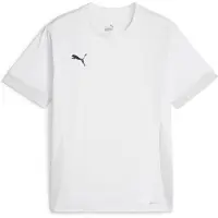 Puma teamGOAL Matchday Jersey jr Unisex Sportshirt - White-Black-Feather Gray