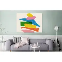 MuchoWow Wanddecoratie Metaal - Aluminium Schilderij Industrieel - Abstract - Kunst - Vormen - Regenboog - 160x120 cm - Dibond - Foto op aluminium - Industriële muurdecoratie - Voor de woonkamer/slaapkamer
