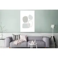 MuchoWow Wanddecoratie Metaal - Aluminium Schilderij Industrieel - Line art - Abstract - Pastel - 120x180 cm - Dibond - Foto op aluminium - Industriële muurdecoratie - Voor de woonkamer/slaapkamer