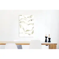 MuchoWow Wanddecoratie Metaal - Aluminium Schilderij Industrieel - Bladeren - Pastel - Design - 60x90 cm - Dibond - Foto op aluminium - Industriële muurdecoratie - Voor de woonkamer/slaapkamer