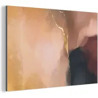 MuchoWow Wanddecoratie Metaal - Aluminium Schilderij Industrieel - Abstract - Verf - Pastel - 180x120 cm - Dibond - Foto op aluminium - Industriële muurdecoratie - Voor de woonkamer/slaapkamer