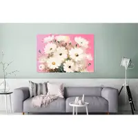 MuchoWow Wanddecoratie Metaal - Aluminium Schilderij Industrieel - Bloemen - Vaas - Planten - Wit - 180x120 cm - Dibond - Foto op aluminium - Industriële muurdecoratie - Voor de woonkamer/slaapkamer