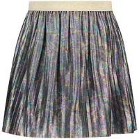 Like Flo Meisjes rok metallic plisse - Oil. Maat 116