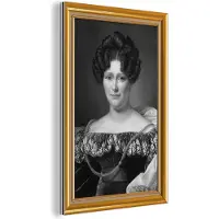 MuchoWow Wanddecoratie Metaal - Aluminium Schilderij Industrieel - Kunstwerk - Schilder - Lijsten - Goud - 100x150 cm - Dibond - Foto op aluminium - Industriële muurdecoratie - Voor de woonkamer/slaapkamer