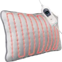 Silvergear Warmtekussen Elektrisch 55-68℃ - Infrarood Verwarmingskussen - Wasbaar - Timer - Grijs -