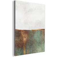 MuchoWow Wanddecoratie Metaal - Aluminium Schilderij Industrieel - Abstract - Luxe - Goud - 30x40 cm - Dibond - Foto op aluminium - Industriële muurdecoratie - Voor de woonkamer/slaapkamer