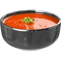 Secret De Gourmet Soepkommen/schaaltjes - 4x - Santorini - keramiek - D15 x H6.5 cm - donkergrijs