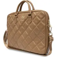 GUESS PU Gegraveerde 4G Metalen Logo Computertas 15/16 - bruin (16"), Laptoptas, Bruin