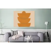 MuchoWow Wanddecoratie Metaal - Aluminium Schilderij Industrieel - Geometrie - Vormen - Geel - Pastel - 160x120 cm - Dibond - Foto op aluminium - Industriële muurdecoratie - Voor de woonkamer/slaapkamer