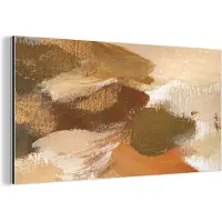MuchoWow Wanddecoratie Metaal - Aluminium Schilderij Industrieel - Verf - Herfst - Bruin - 40x20 cm - Dibond - Foto op aluminium - Industriële muurdecoratie - Voor de woonkamer/slaapkamer