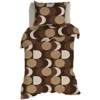 Satin d'or Dekbedovertrek Artballs Bruin Satijn-140 x 200 / 220 cm | 1-Persoons