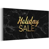 MuchoWow Wanddecoratie Metaal - Aluminium Schilderij Industrieel - Sale - Vakantie - Goud - Marmer - 40x20 cm - Dibond - Foto op aluminium - Industriële muurdecoratie - Voor de woonkamer/slaapkamer