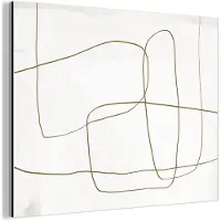 MuchoWow Wanddecoratie Metaal - Aluminium Schilderij Industrieel - Kunst - Abstract - Bruin - 160x120 cm - Dibond - Foto op aluminium - Industriële muurdecoratie - Voor de woonkamer/slaapkamer