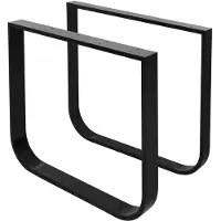 ML-Design Set van 2 tafelpoten Glenn | staal zwart 80x8x72 cm tafelbladen en -poten | NADUVI
