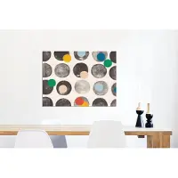MuchoWow Wanddecoratie Metaal - Aluminium Schilderij Industrieel - Kleuren - Abstract - Cirkels - Pastel - 80x60 cm - Dibond - Foto op aluminium - Industriële muurdecoratie - Voor de woonkamer/slaapkamer