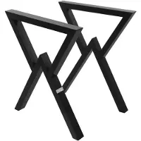 ML-Design Set van 2 tafelpoten Arnie | staal zwart 60x6x72 cm tafelbladen en -poten | NADUVI