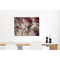 MuchoWow Wanddecoratie Metaal - Aluminium Schilderij Industrieel - Goud - Marmer - Paars - 80x60 cm - Dibond - Foto op aluminium - Industriële muurdecoratie - Voor de woonkamer/slaapkamer